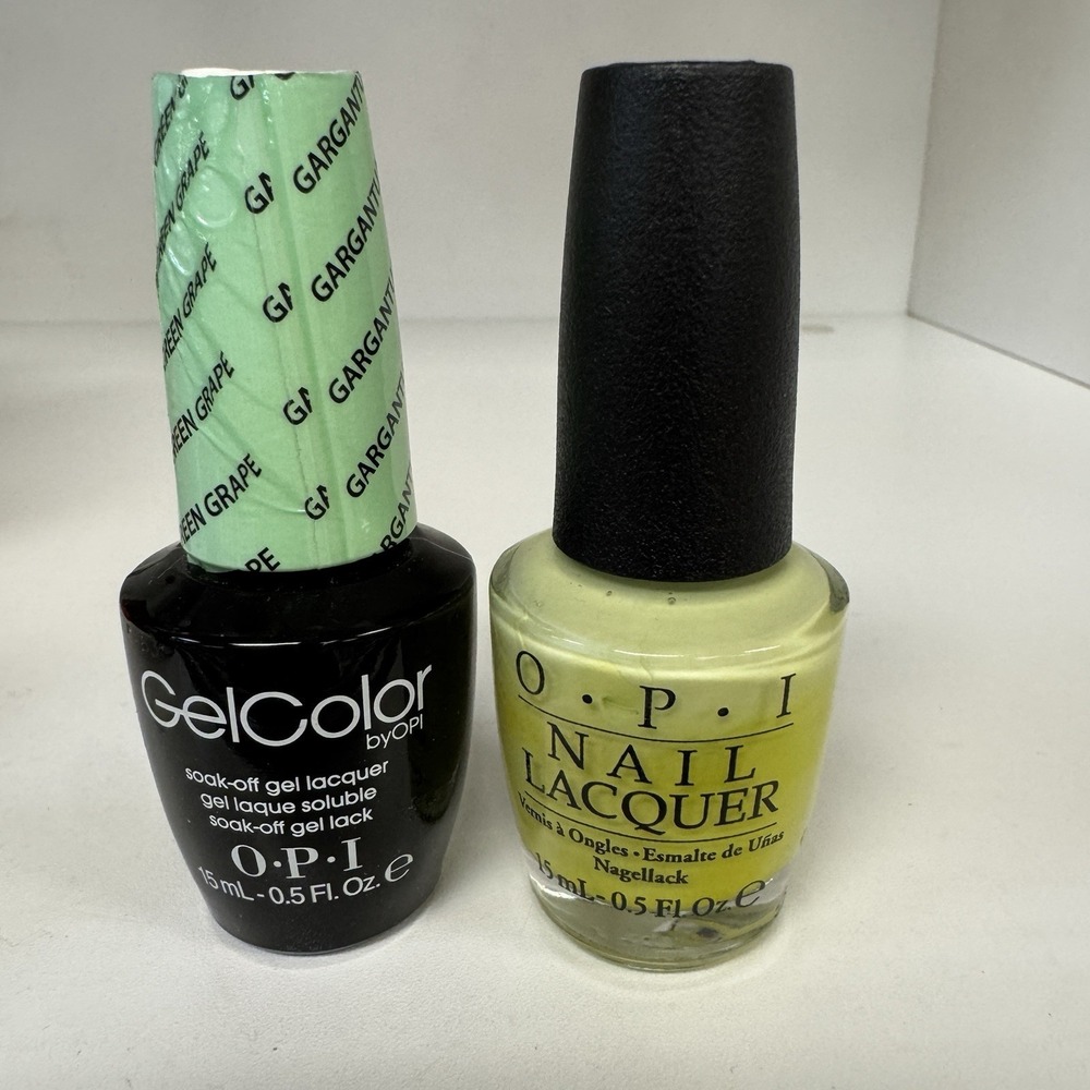 OPI Gargantuan Green Grape NL B44 - Matching Duo - Gel + Polish